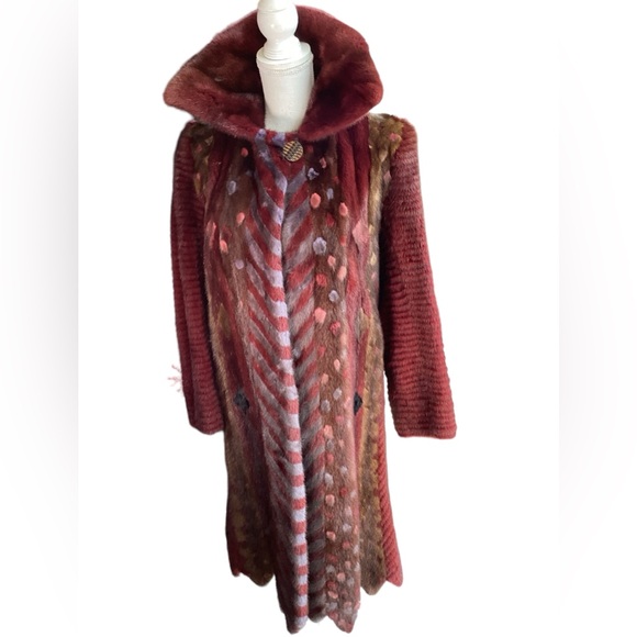 Multi Color Multi Patterned Mink Coat (fc) - Picture 11 of 17
